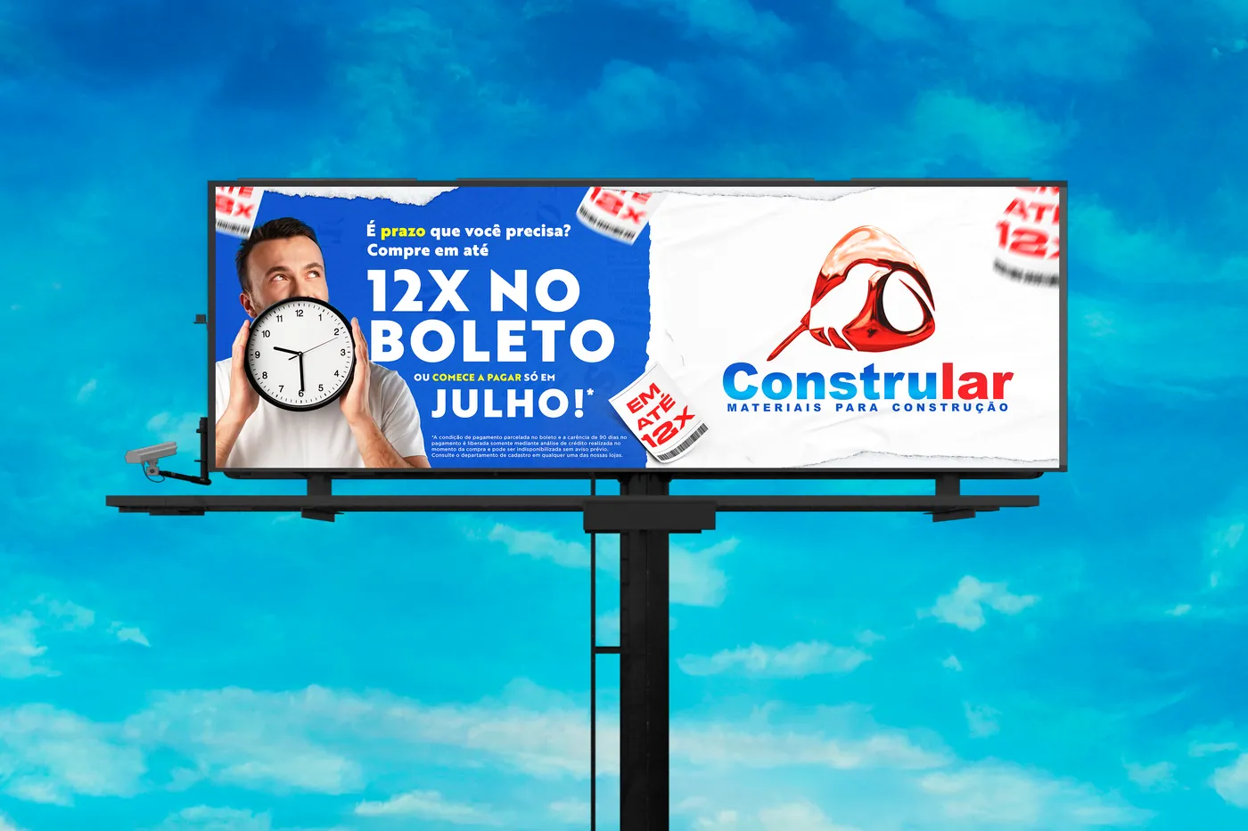 Outdoor 12x no boleto da Constrular
